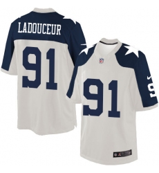 Men's Nike Dallas Cowboys #91 L. P. Ladouceur Limited White Throwback Alternate NFL Jersey