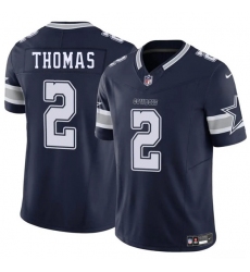 Men's Dallas Cowboys #2 Juanyeh Thomas Navy 2025 F.U.S.E. Vapor Untouchable Limited Football Stitched Jersey