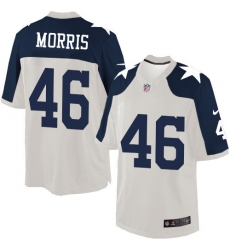 Youth Nike Dallas Cowboys #46 Alfred Morris Elite White Throwback Alternate NFL Jersey