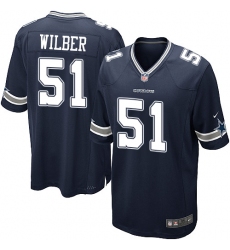 Men's Nike Dallas Cowboys #51 Kyle Wilber Game Navy Blue Team Color NFL Jersey