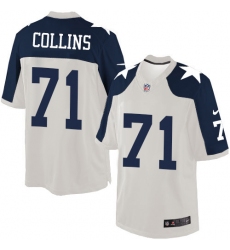 Men's Nike Dallas Cowboys #71 La'el Collins Limited White Throwback Alternate NFL Jersey