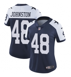 Women's Nike Dallas Cowboys #48 Daryl Johnston Elite Navy Blue Throwback Alternate NFL Jersey