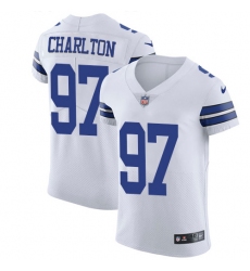 Men's Nike Dallas Cowboys #97 Taco Charlton Elite White NFL Jersey
