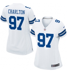 Women's Nike Dallas Cowboys #97 Taco Charlton Game White NFL Jersey