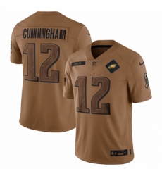Men's Philadelphia Eagles #12 Randall Cunningham Nike Brown 2023 Salute To Service Retired Player Limited Jersey