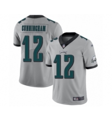 Women's Philadelphia Eagles #12 Randall Cunningham Limited Silver Inverted Legend Football Jersey
