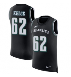 Men's Nike Philadelphia Eagles #62 Jason Kelce Limited Black Rush Player Name & Number Tank Top NFL Jersey