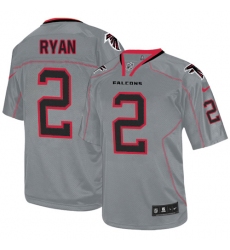 Men's Nike Atlanta Falcons #2 Matt Ryan Elite Lights Out Grey NFL Jersey