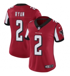 Women's Nike Atlanta Falcons #2 Matt Ryan Elite Red Team Color NFL Jersey