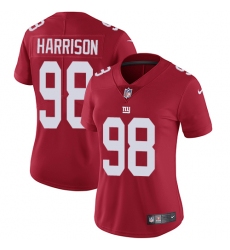 Women's Nike New York Giants #98 Damon Harrison Elite Red Alternate NFL Jersey