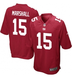Men's Nike New York Giants #15 Brandon Marshall Game Red Alternate NFL Jersey