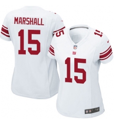 Women's Nike New York Giants #15 Brandon Marshall Game White NFL Jersey