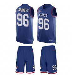 Men's Nike New York Giants #96 Jay Bromley Limited Royal Blue Tank Top Suit NFL Jersey