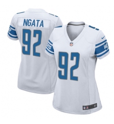 Women's Nike Detroit Lions #92 Haloti Ngata Game White NFL Jersey