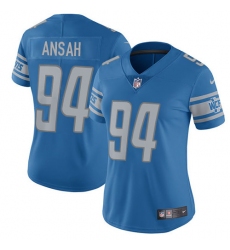 Women's Nike Detroit Lions #94 Ziggy Ansah Elite Light Blue Team Color NFL Jersey