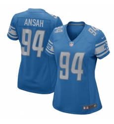 Women's Nike Detroit Lions #94 Ziggy Ansah Game Light Blue Team Color NFL Jersey