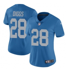 Women's Nike Detroit Lions #28 Quandre Diggs Elite Blue Alternate NFL Jersey
