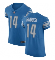Men's Nike Detroit Lions #14 Jake Rudock Light Blue Team Color Vapor Untouchable Elite Player NFL Jersey