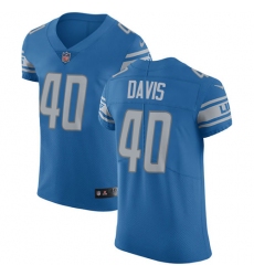 Men's Nike Detroit Lions #40 Jarrad Davis Light Blue Team Color Vapor Untouchable Elite Player NFL Jersey