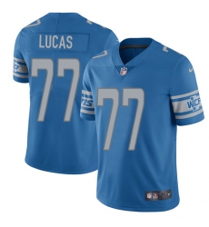 Youth Nike Detroit Lions #77 Cornelius Lucas Elite Light Blue Team Color NFL Jersey
