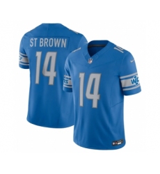 Men's Detroit Lions #14 Amon-Ra St. Brown Blue 2023 F.U.S.E. Vapor Untouchable Limited Stitched Jersey