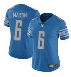 Women's Nike Detroit Lions #6 Sam Martin Elite Light Blue Team Color NFL Jersey