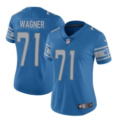 Women's Nike Detroit Lions #71 Ricky Wagner Limited Light Blue Team Color Vapor Untouchable NFL Jersey