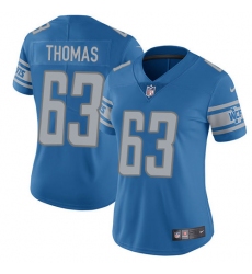 Women's Nike Detroit Lions #63 Brandon Thomas Elite Light Blue Team Color NFL Jersey