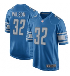 Men's Nike Detroit Lions #32 Tavon Wilson Game Light Blue Team Color NFL Jersey