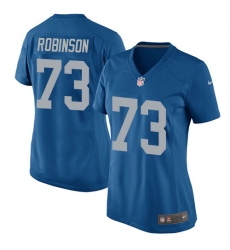 Women's Nike Detroit Lions #73 Greg Robinson Game Blue Alternate NFL Jersey