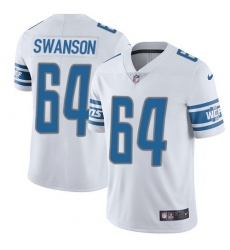 Youth Nike Detroit Lions #64 Travis Swanson Elite White NFL Jersey