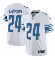 Youth Nike Detroit Lions #24 Nevin Lawson Elite White NFL Jersey