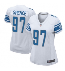 Women's Nike Detroit Lions #97 Akeem Spence Game White NFL Jersey