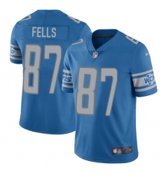 Men's Nike Detroit Lions #87 Darren Fells Limited Light Blue Team Color Vapor Untouchable NFL Jersey