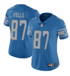 Women's Nike Detroit Lions #87 Darren Fells Limited Light Blue Team Color Vapor Untouchable NFL Jersey
