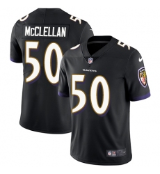 Youth Nike Baltimore Ravens #50 Albert McClellan Black Alternate Vapor Untouchable Limited Player NFL Jersey