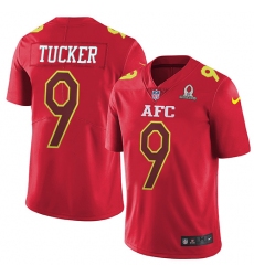 Men's Nike Baltimore Ravens #9 Justin Tucker Limited Red 2017 Pro Bowl NFL Jersey