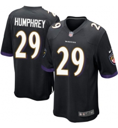 Men's Nike Baltimore Ravens #29 Marlon Humphrey Game Black Alternate NFL Jersey