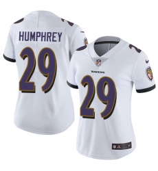 Women's Nike Baltimore Ravens #29 Marlon Humphrey Elite White NFL Jersey