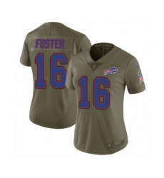 Women's Nike Buffalo Bills #16 Robert Foster Limited Olive 2017 Salute to Service NFL Jersey