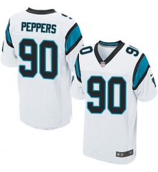 Men's Nike Carolina Panthers #90 Julius Peppers Elite White NFL Jersey