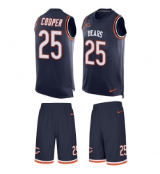 Men's Nike Chicago Bears #25 Marcus Cooper Limited Navy Blue Tank Top Suit NFL Jersey