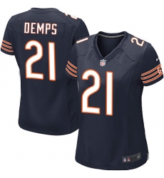 Women's Nike Chicago Bears #21 Quintin Demps Game Navy Blue Team Color NFL Jersey