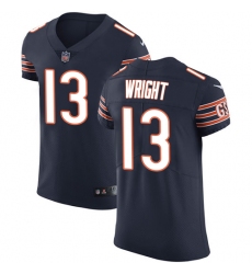 Men's Nike Chicago Bears #13 Kendall Wright Navy Blue Team Color Vapor Untouchable Elite Player NFL Jersey