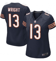 Women's Nike Chicago Bears #13 Kendall Wright Game Navy Blue Team Color NFL Jersey