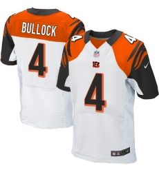 Men's Nike Cincinnati Bengals #4 Randy Bullock Elite White NFL Jersey