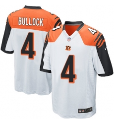 Men's Nike Cincinnati Bengals #4 Randy Bullock Game White NFL Jersey