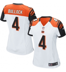Women's Nike Cincinnati Bengals #4 Randy Bullock Game White NFL Jersey