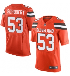 Men's Nike Cleveland Browns #53 Joe Schobert Elite Orange Alternate NFL Jersey