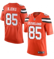 Men's Nike Cleveland Browns #85 David Njoku Elite Orange Alternate NFL Jersey